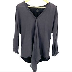 Nolita (north little Italy) silk multimedia handkerchief hem top size 44